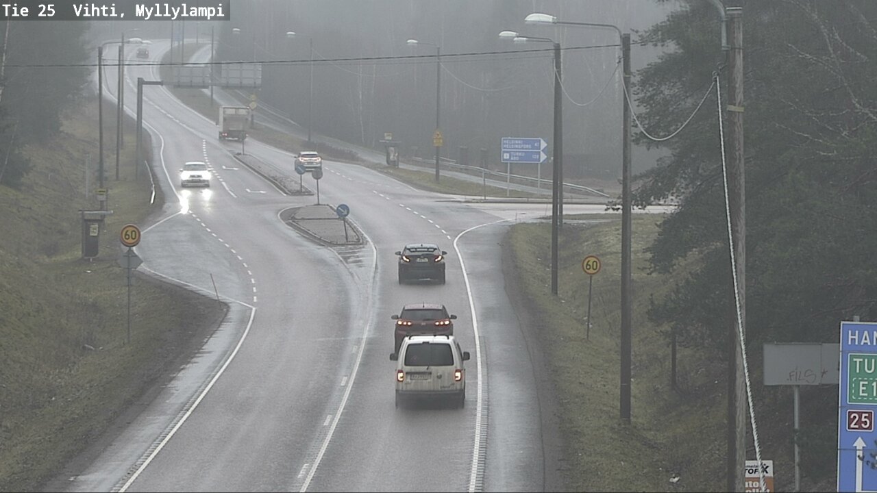 Weather Camera Image Väg 25 Lojo Myllylampi, Lohja, Uusimaa