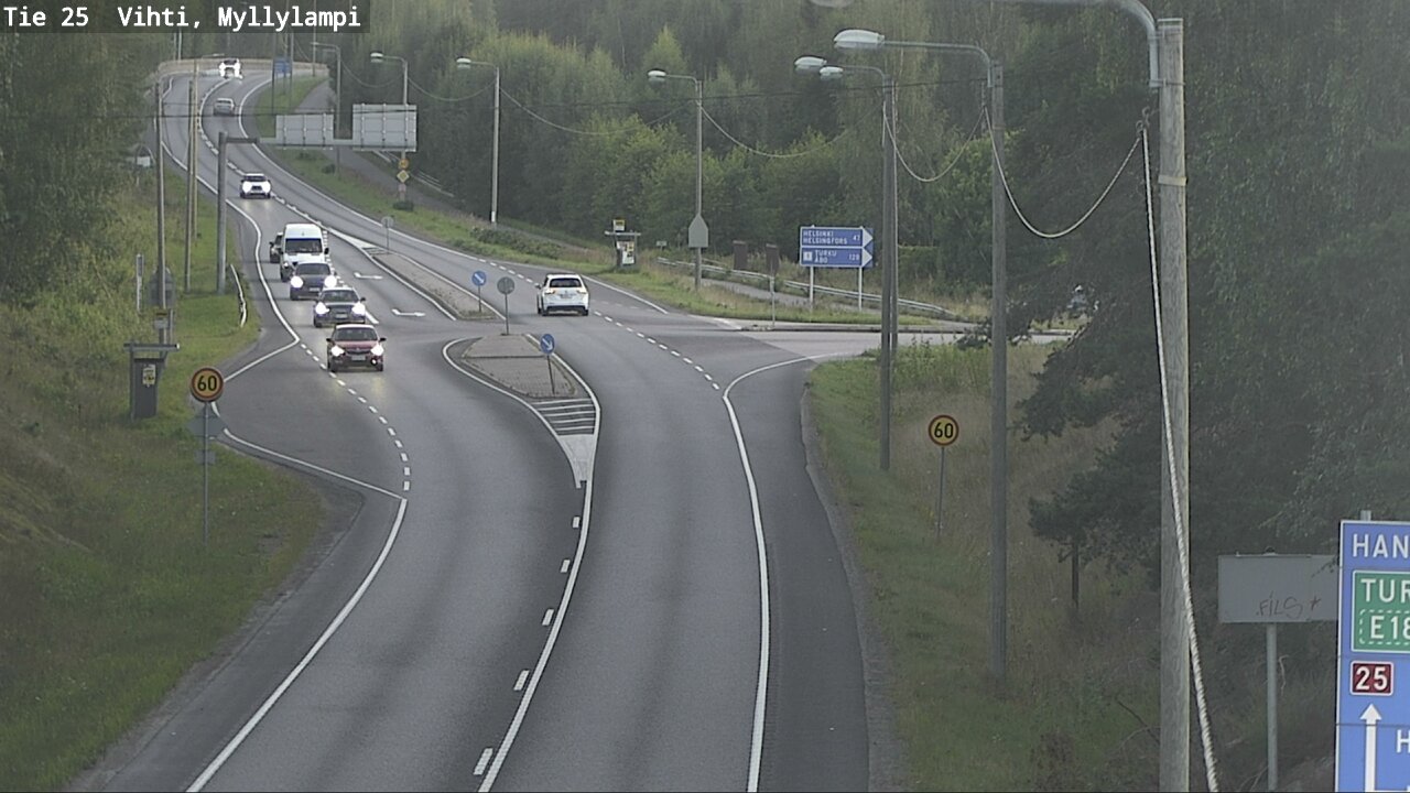 Weather Camera Image Väg 25 Lojo Myllylampi, Lohja, Uusimaa