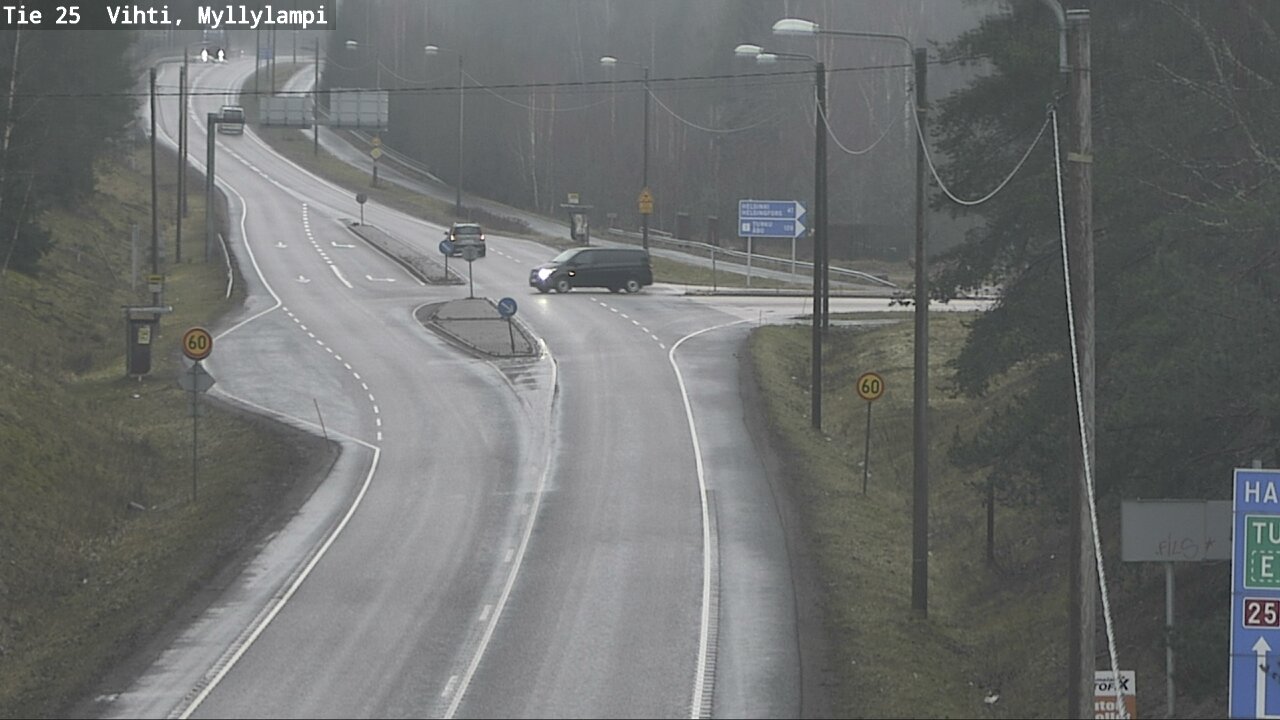 Weather Camera Image Väg 25 Lojo Myllylampi, Lohja, Uusimaa