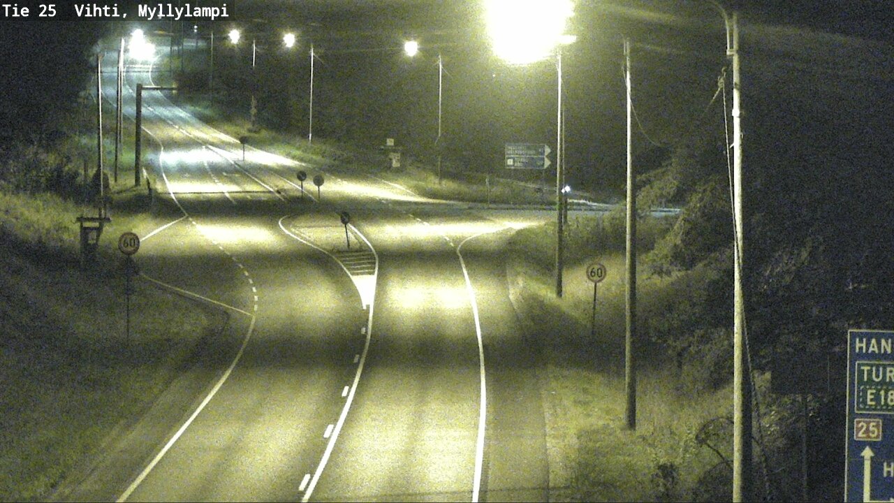 Weather Camera Image Väg 25 Lojo Myllylampi, Lohja, Uusimaa