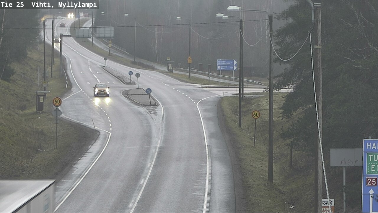 Weather Camera Image Väg 25 Lojo Myllylampi, Lohja, Uusimaa