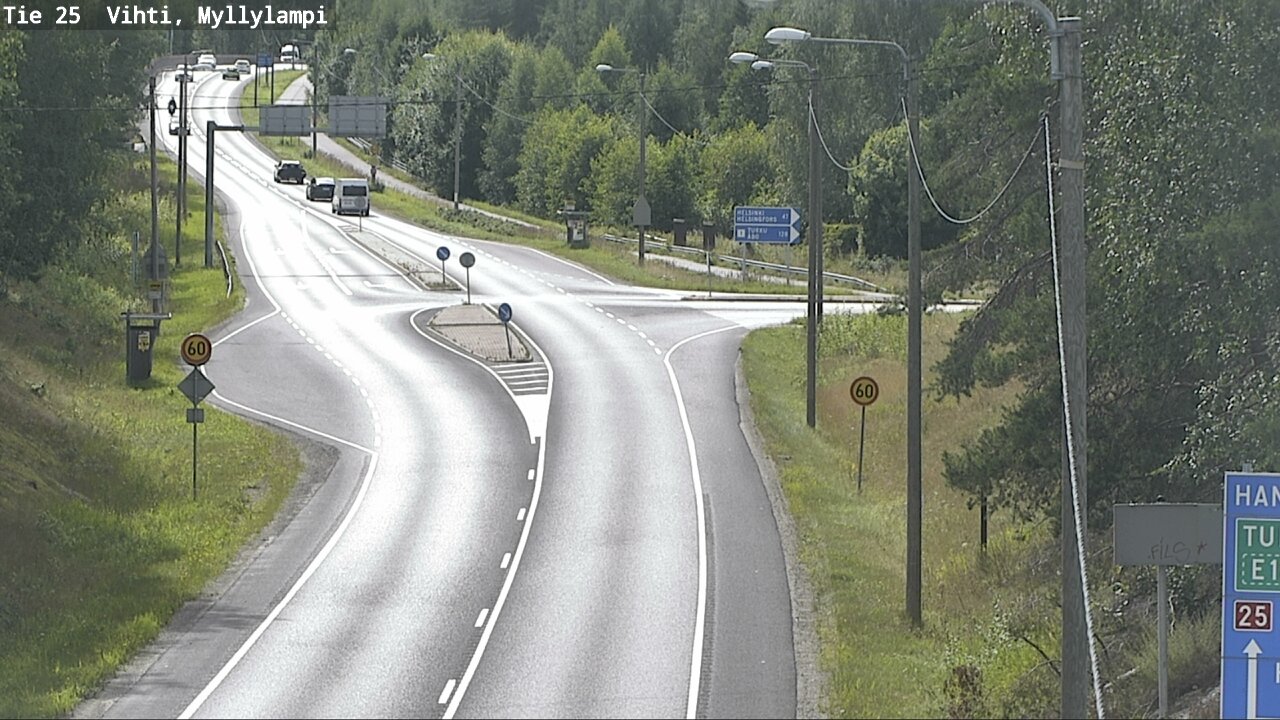 Weather Camera Image Väg 25 Lojo Myllylampi, Lohja, Uusimaa