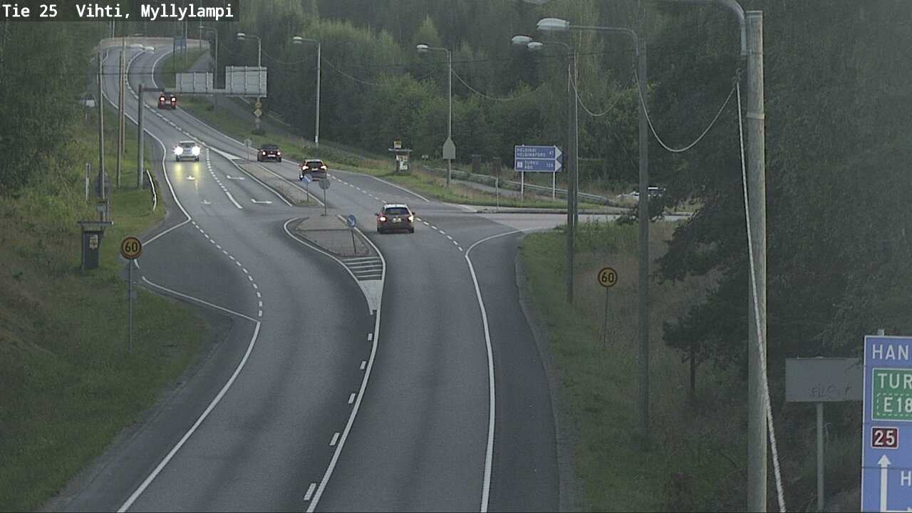 Weather Camera Image Väg 25 Lojo Myllylampi, Lohja, Uusimaa