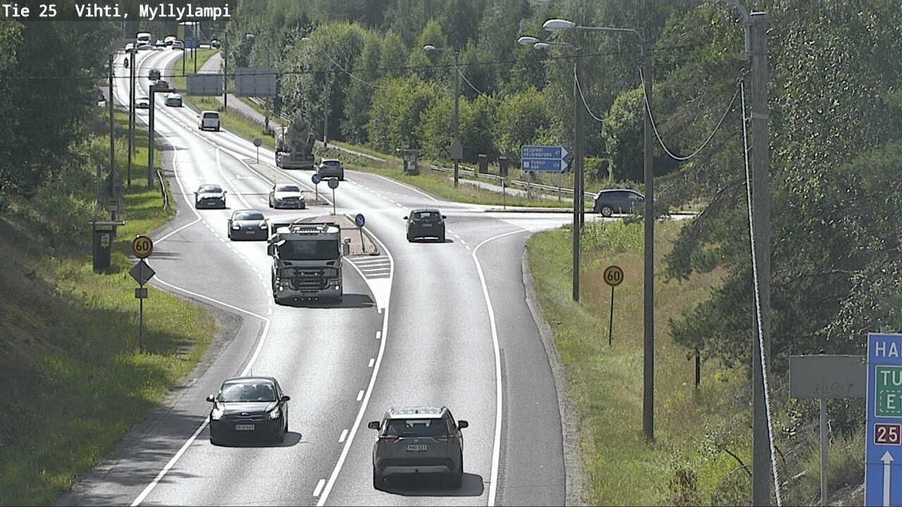 Weather Camera Image Väg 25 Lojo Myllylampi, Lohja, Uusimaa