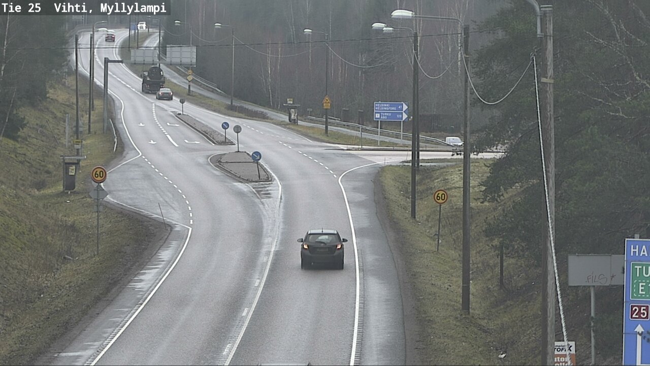 Weather Camera Image Väg 25 Lojo Myllylampi, Lohja, Uusimaa