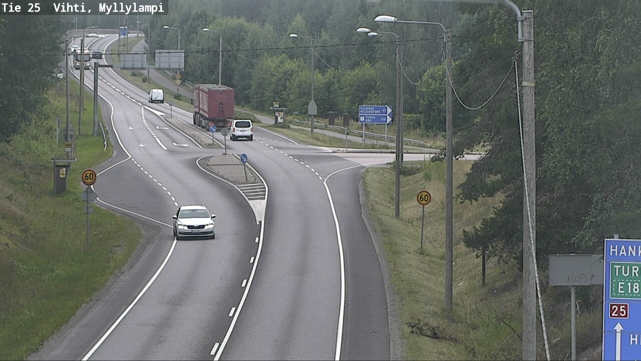 Weather Camera Image Väg 25 Lojo Myllylampi, Lohja, Uusimaa