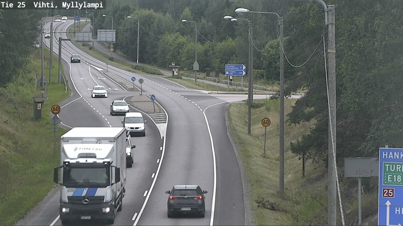 Weather Camera Image Väg 25 Lojo Myllylampi, Lohja, Uusimaa