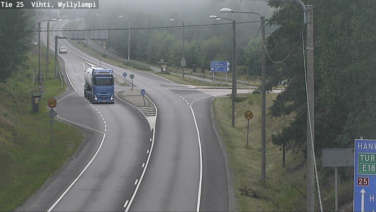 Weather Camera Image Väg 25 Lojo Myllylampi, Lohja, Uusimaa