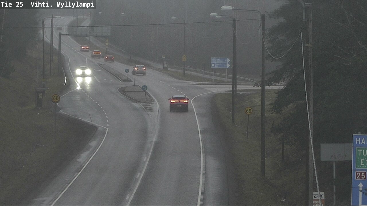 Weather Camera Image Väg 25 Lojo Myllylampi, Lohja, Uusimaa