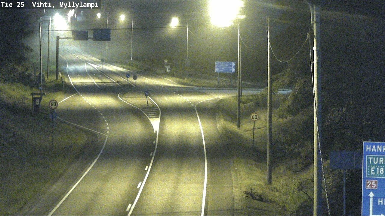 Weather Camera Image Väg 25 Lojo Myllylampi, Lohja, Uusimaa