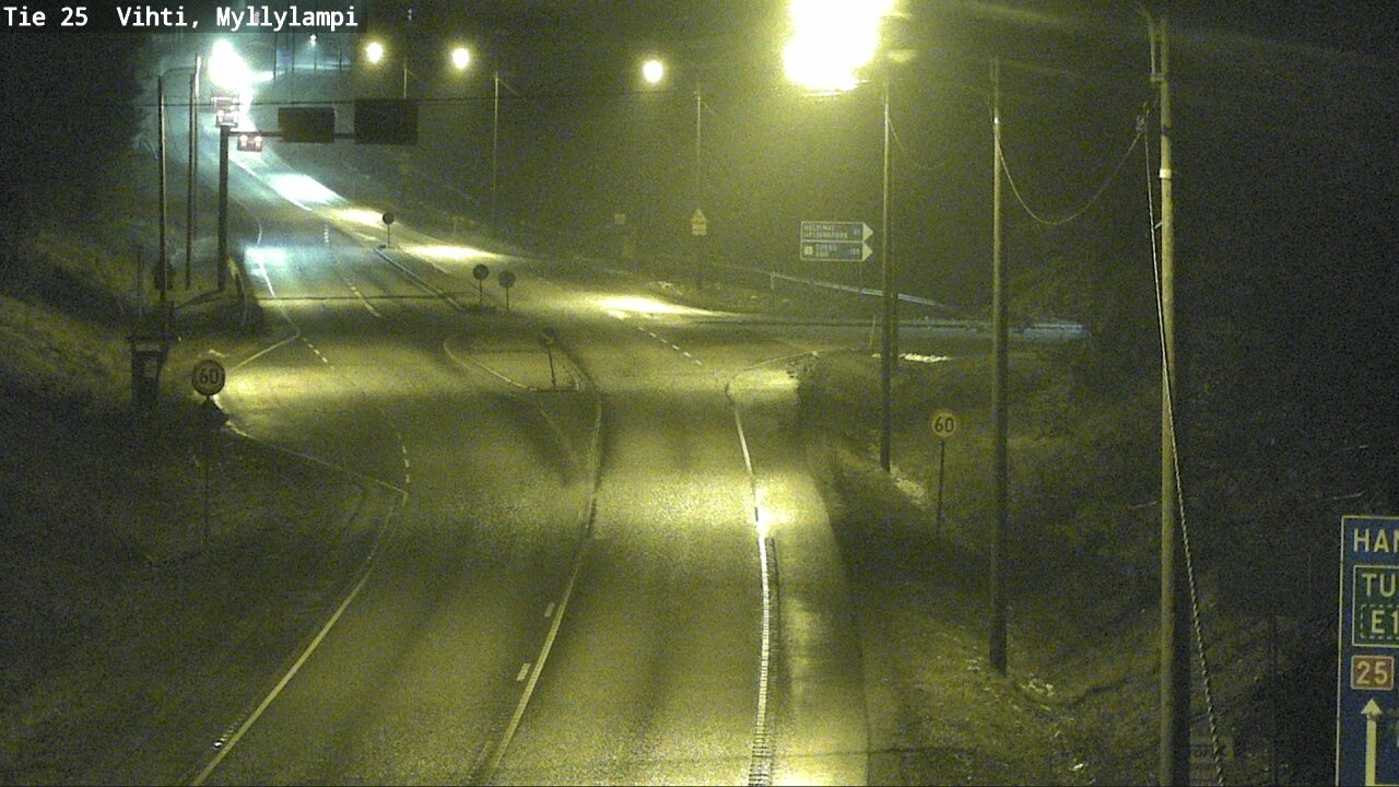 Weather Camera Image Väg 25 Lojo Myllylampi, Lohja, Uusimaa