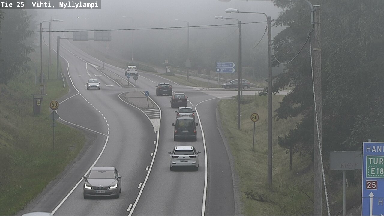 Weather Camera Image Väg 25 Lojo Myllylampi, Lohja, Uusimaa