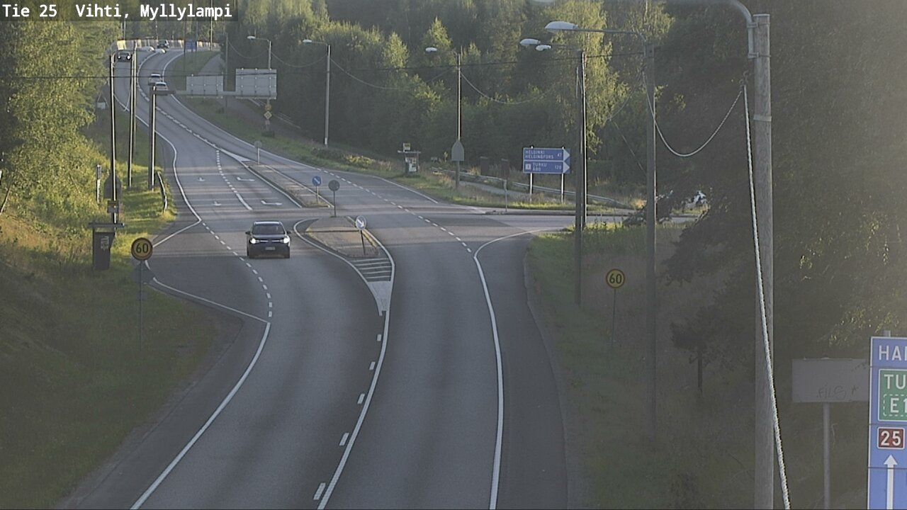 Weather Camera Image Väg 25 Lojo Myllylampi, Lohja, Uusimaa