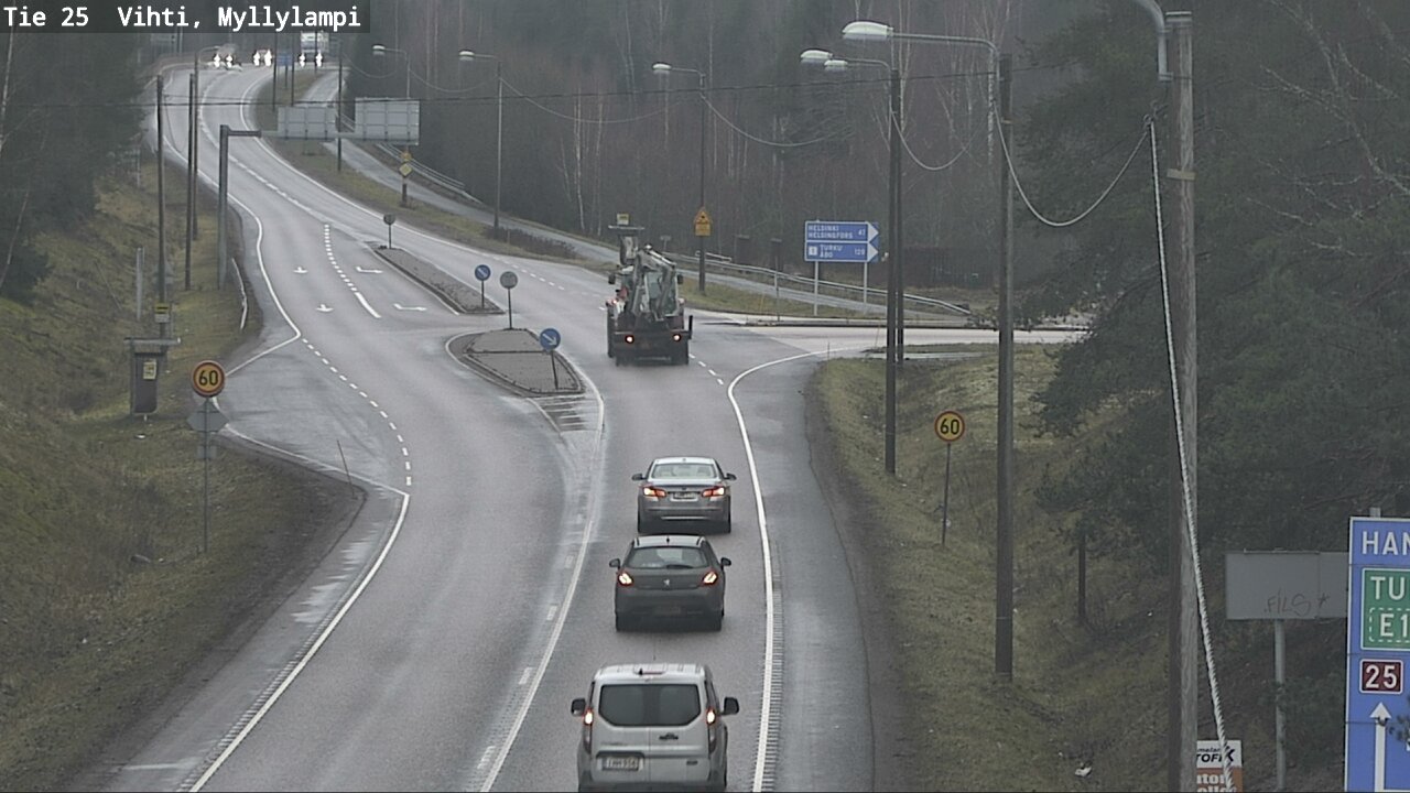 Weather Camera Image Väg 25 Lojo Myllylampi, Lohja, Uusimaa