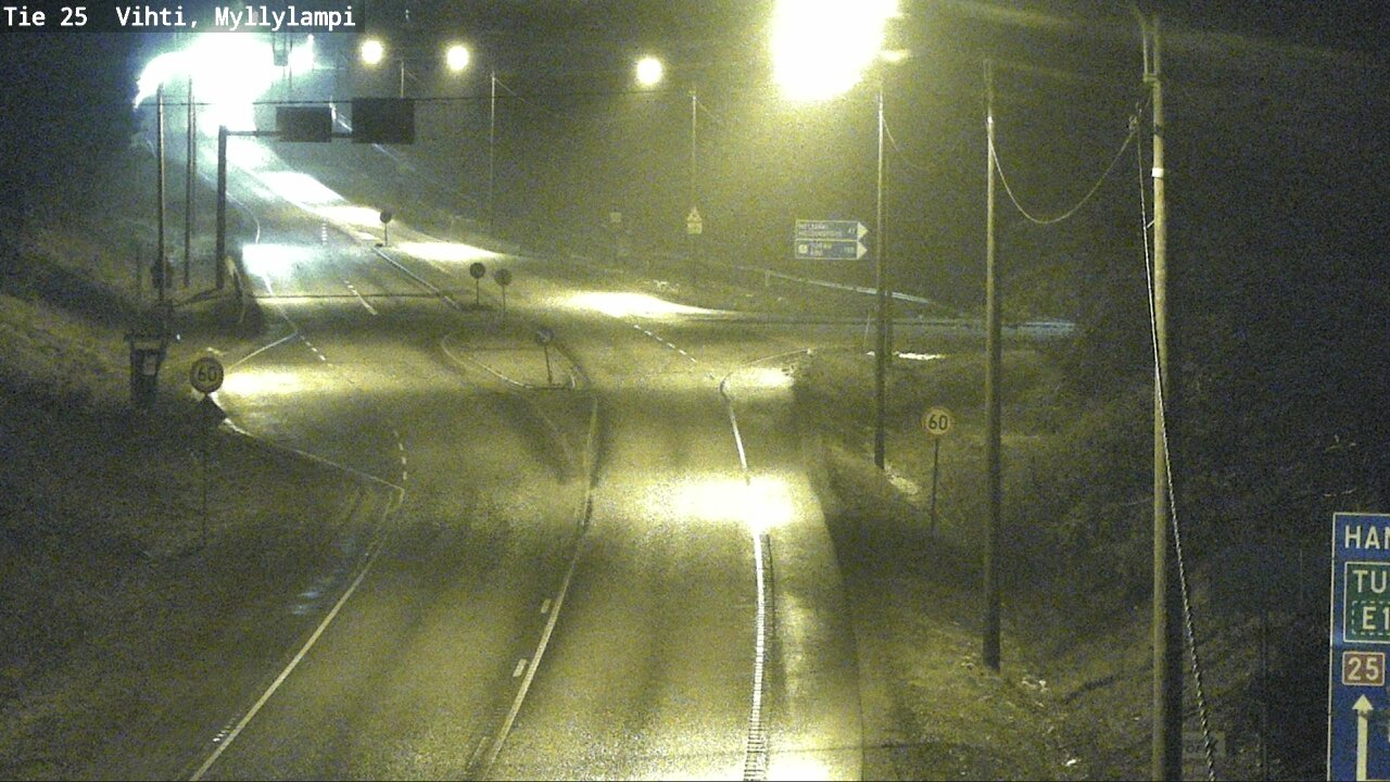 Weather Camera Image Väg 25 Lojo Myllylampi, Lohja, Uusimaa