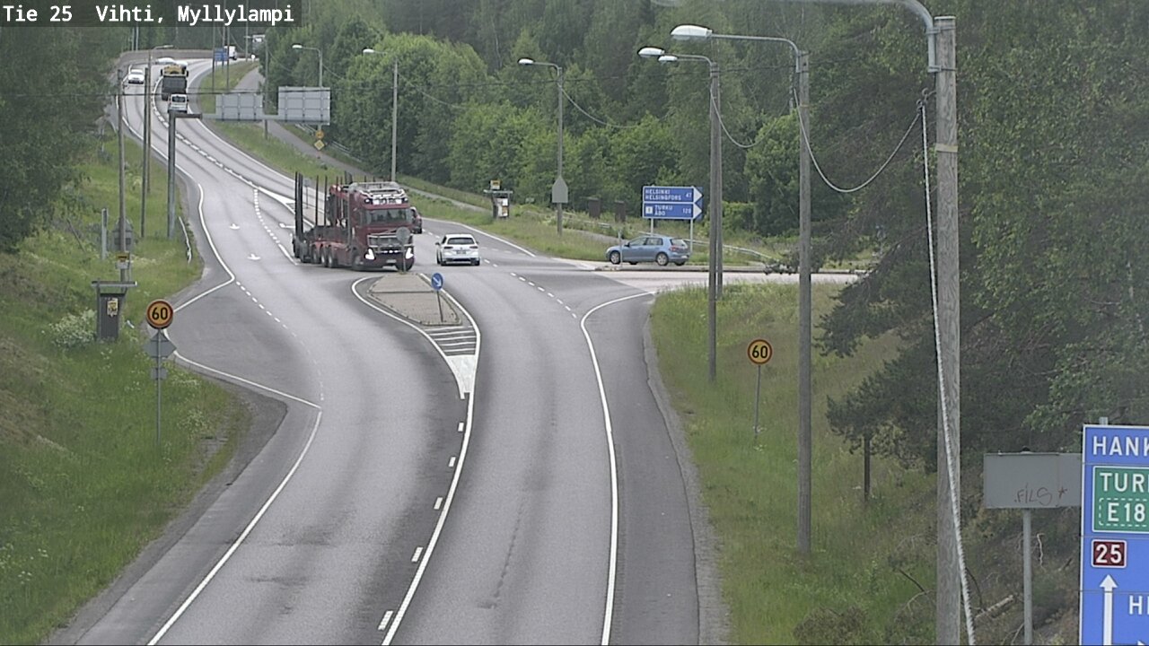 Weather Camera Image Road 25 Lohja Myllylampi, Lohja, Uusimaa