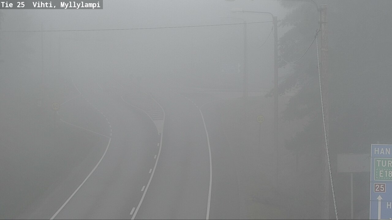 Weather Camera Image Väg 25 Lojo Myllylampi, Lohja, Uusimaa