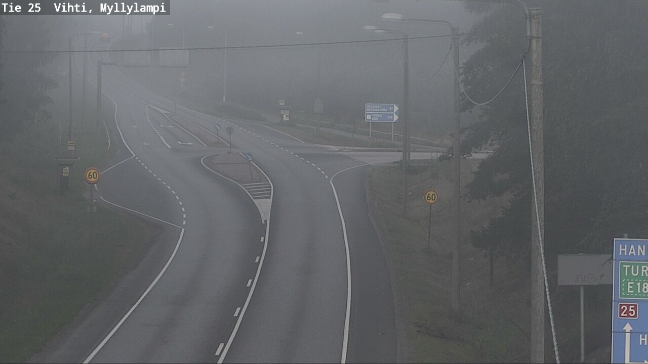Weather Camera Image Väg 25 Lojo Myllylampi, Lohja, Uusimaa