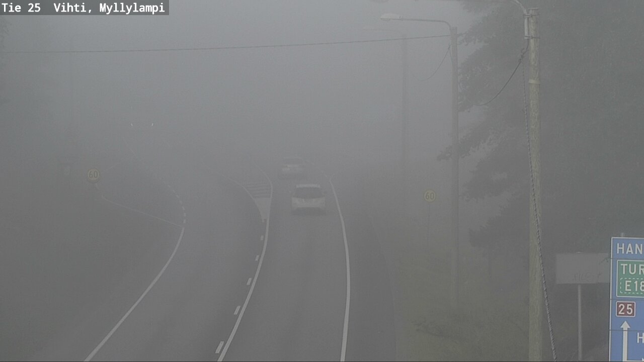 Weather Camera Image Väg 25 Lojo Myllylampi, Lohja, Uusimaa