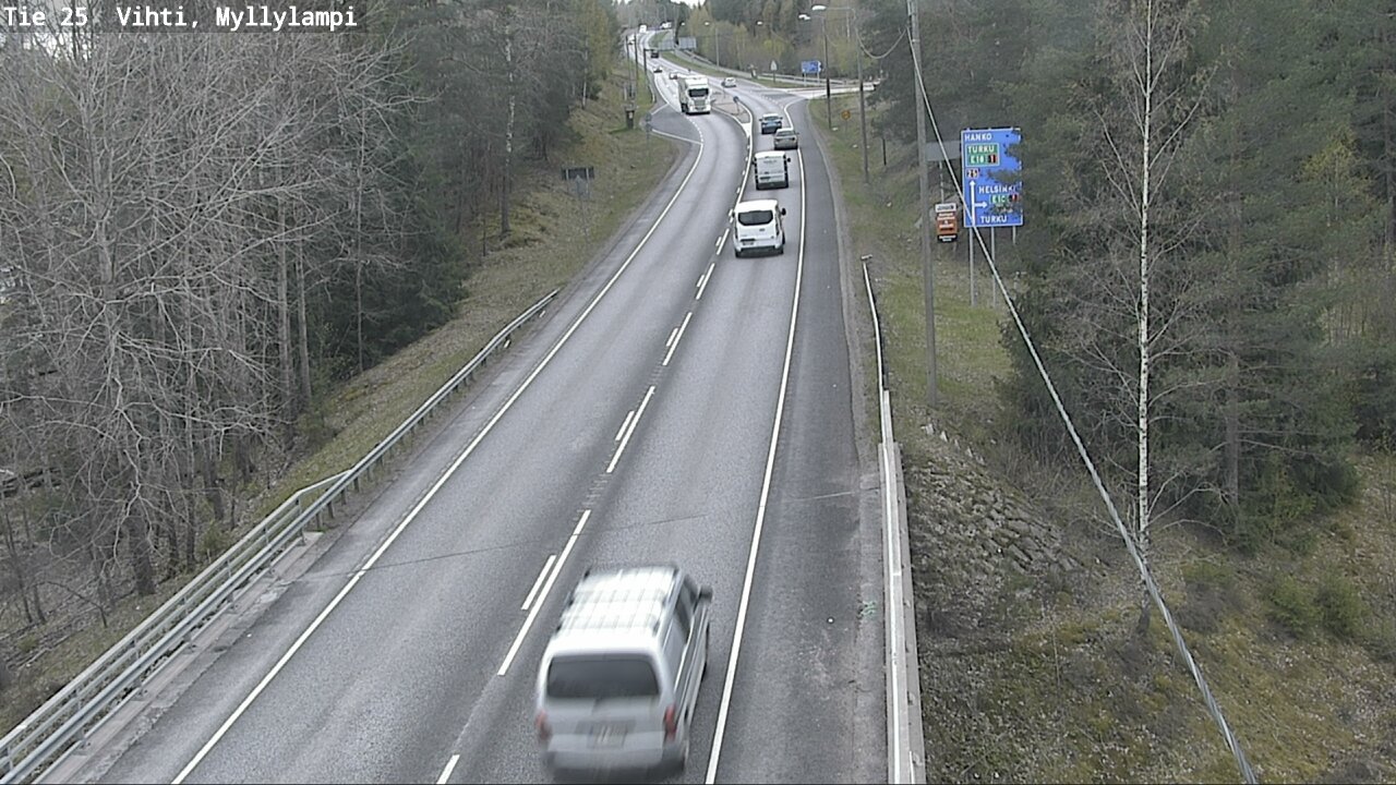 Weather Camera Image Väg 25 Lojo Myllylampi, Lohja, Uusimaa
