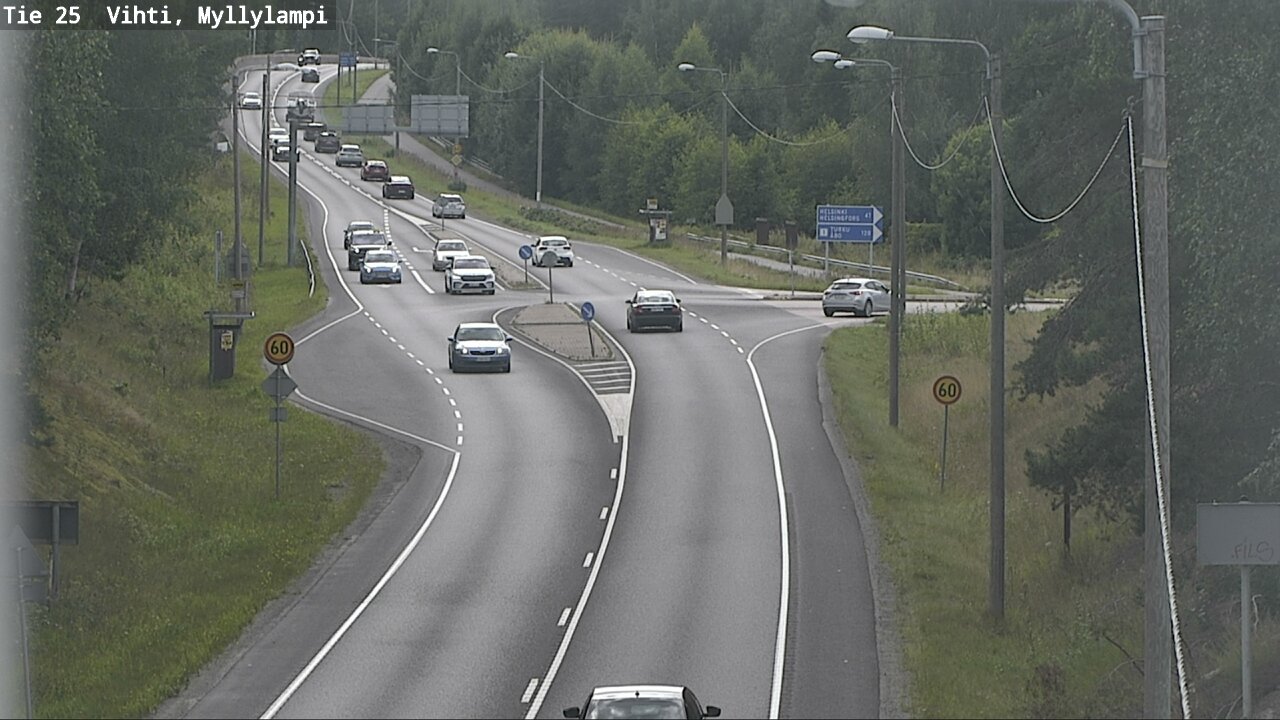 Weather Camera Image Väg 25 Lojo Myllylampi, Lohja, Uusimaa