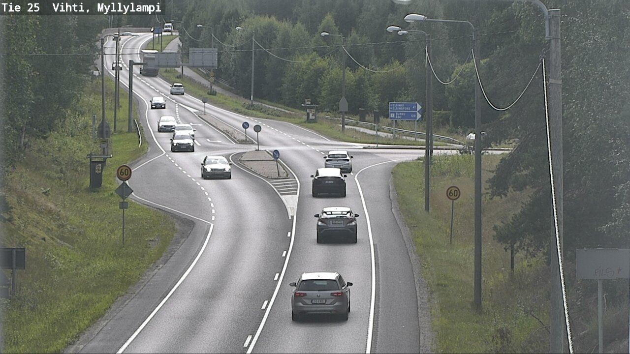 Weather Camera Image Väg 25 Lojo Myllylampi, Lohja, Uusimaa