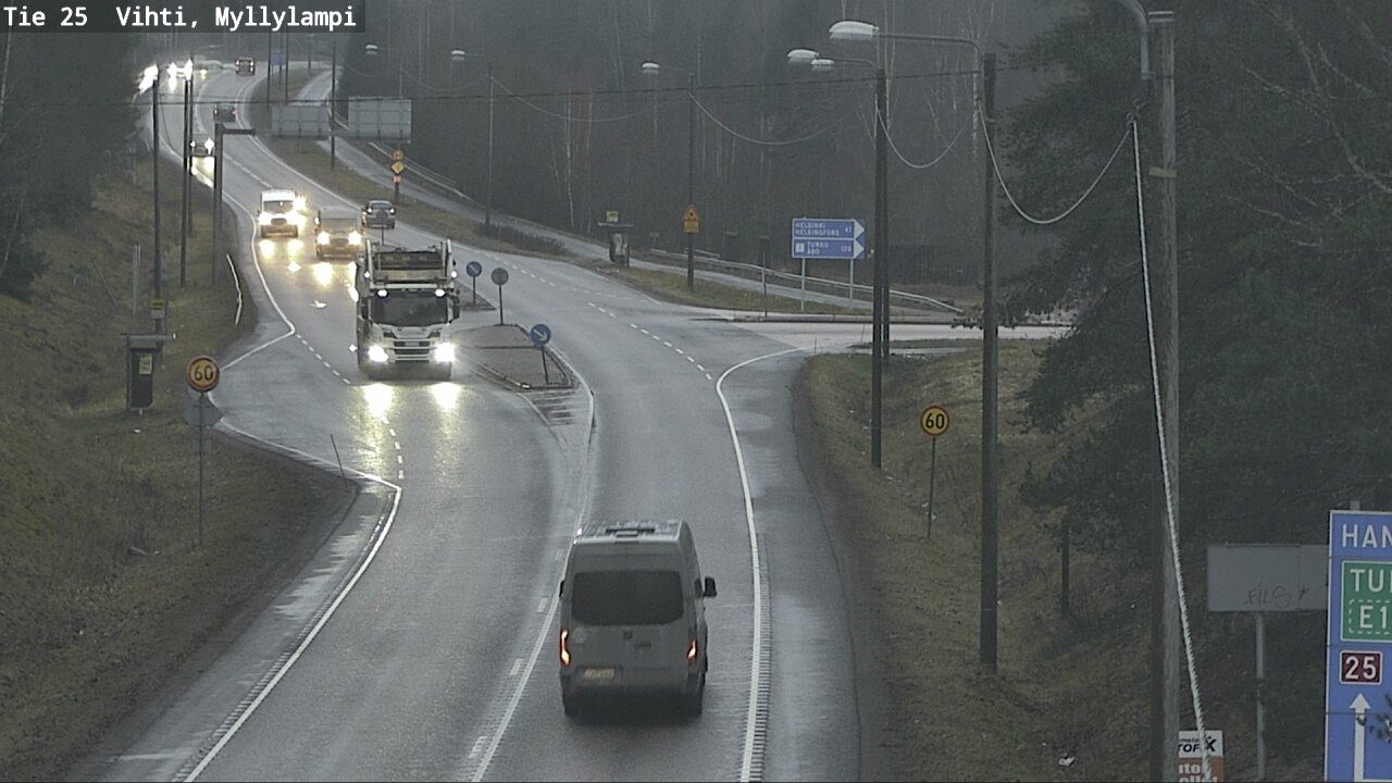 Weather Camera Image Väg 25 Lojo Myllylampi, Lohja, Uusimaa