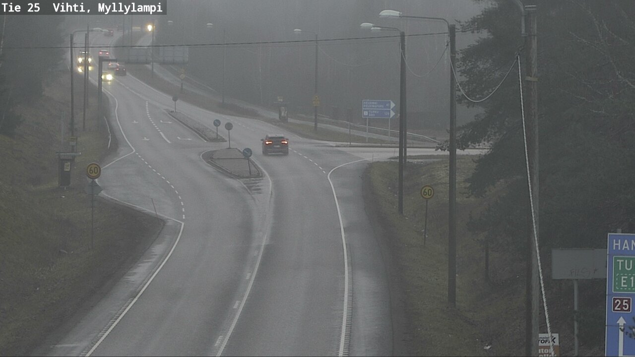 Weather Camera Image Väg 25 Lojo Myllylampi, Lohja, Uusimaa