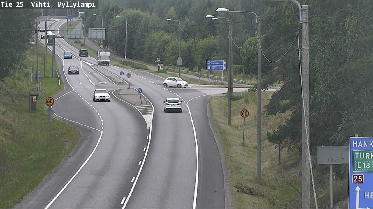 Weather Camera Image Väg 25 Lojo Myllylampi, Lohja, Uusimaa