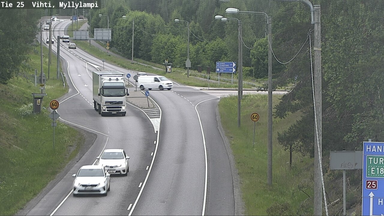Weather Camera Image Väg 25 Lojo Myllylampi, Lohja, Uusimaa