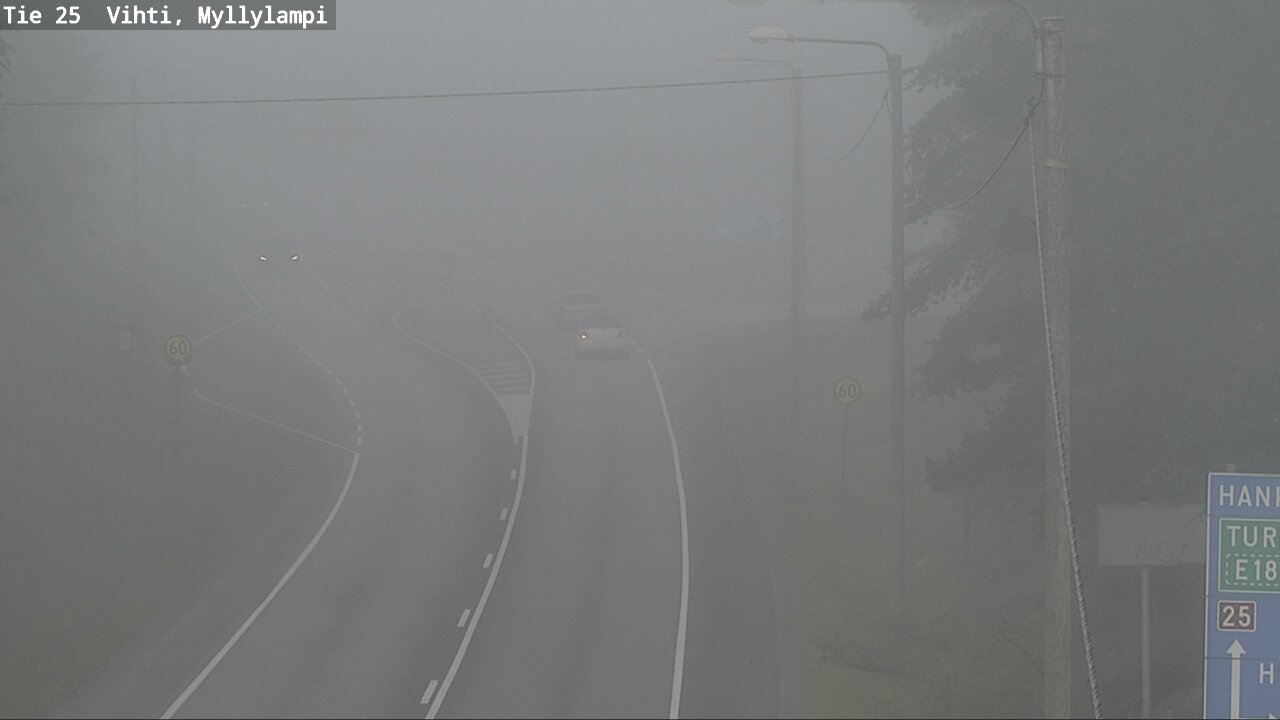Weather Camera Image Väg 25 Lojo Myllylampi, Lohja, Uusimaa