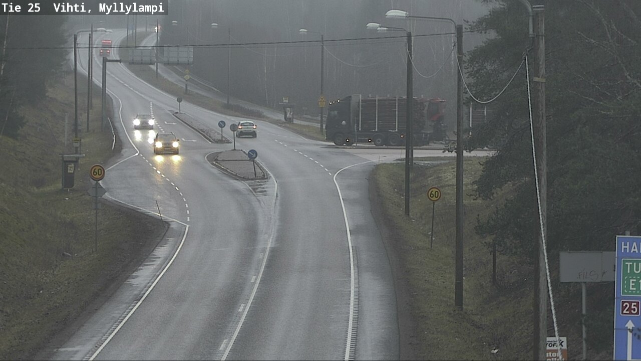 Weather Camera Image Väg 25 Lojo Myllylampi, Lohja, Uusimaa