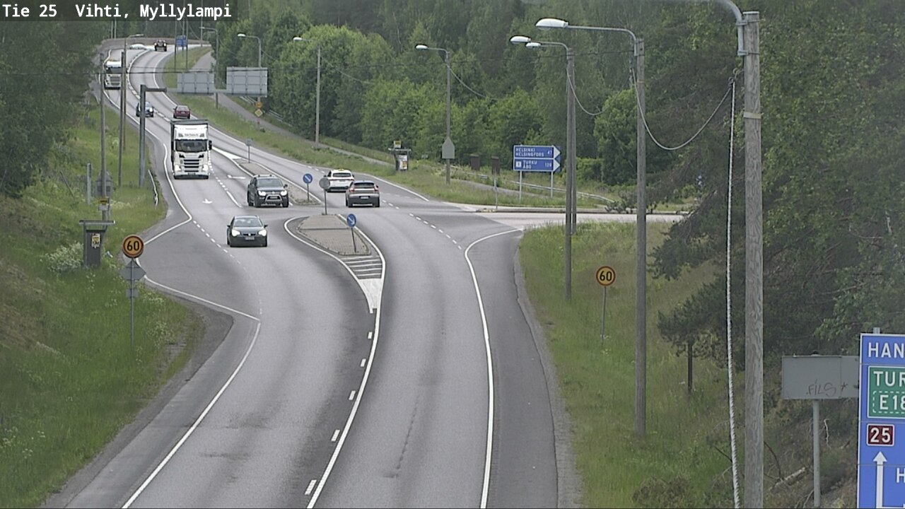 Weather Camera Image Road 25 Lohja Myllylampi, Lohja, Uusimaa