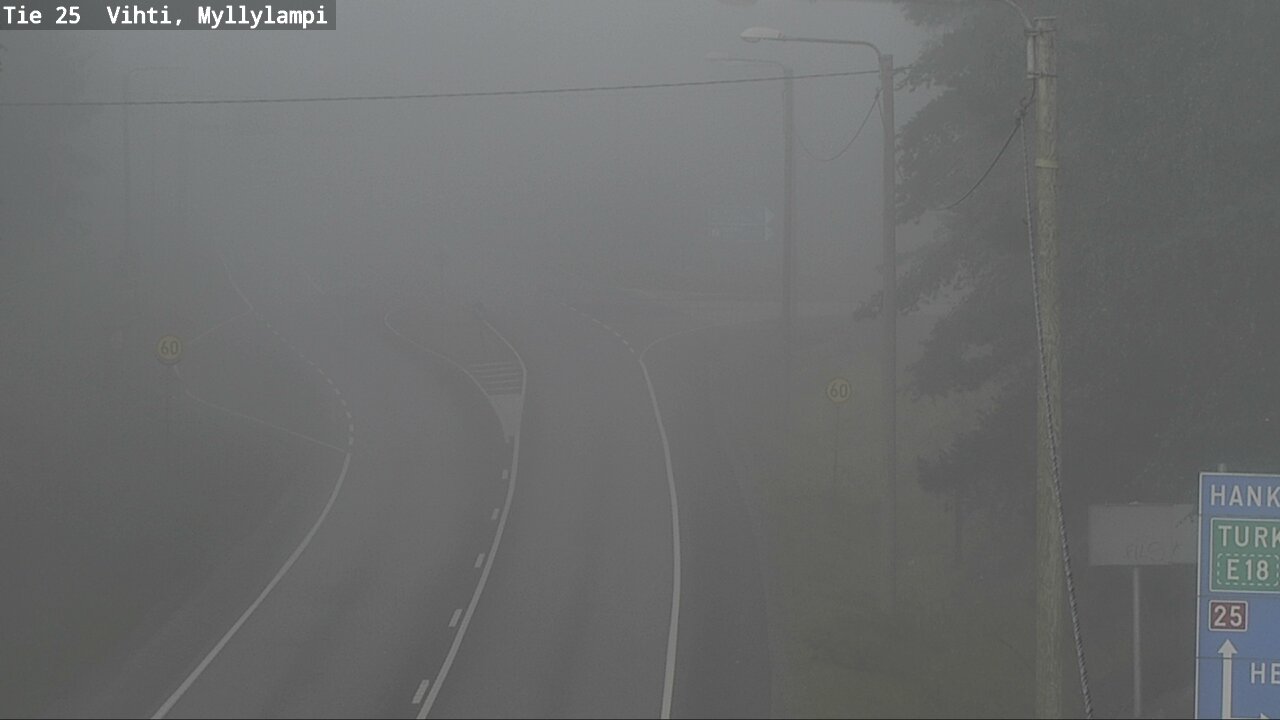 Weather Camera Image Väg 25 Lojo Myllylampi, Lohja, Uusimaa