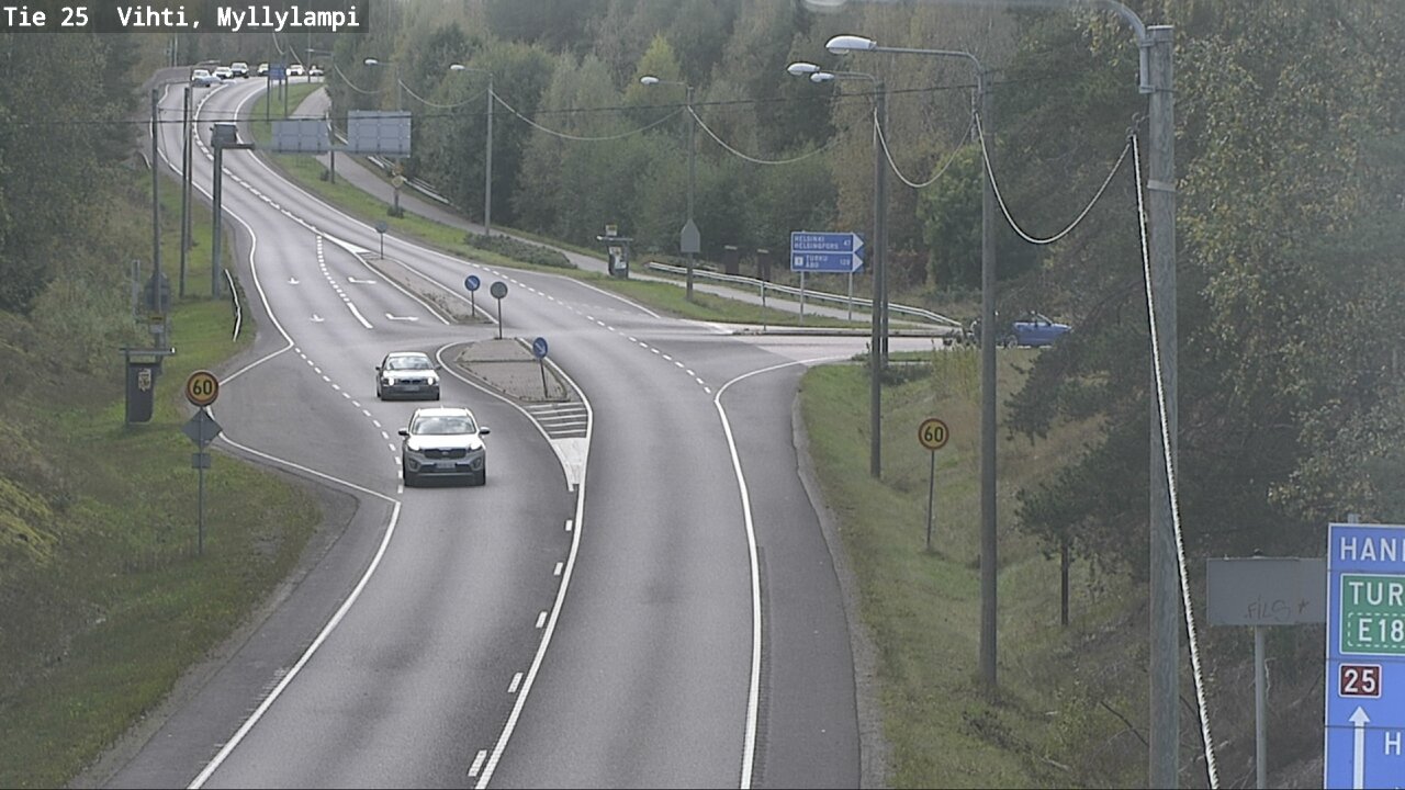 Weather Camera Image Väg 25 Lojo Myllylampi, Lohja, Uusimaa