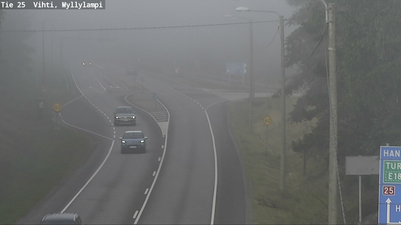 Weather Camera Image Väg 25 Lojo Myllylampi, Lohja, Uusimaa