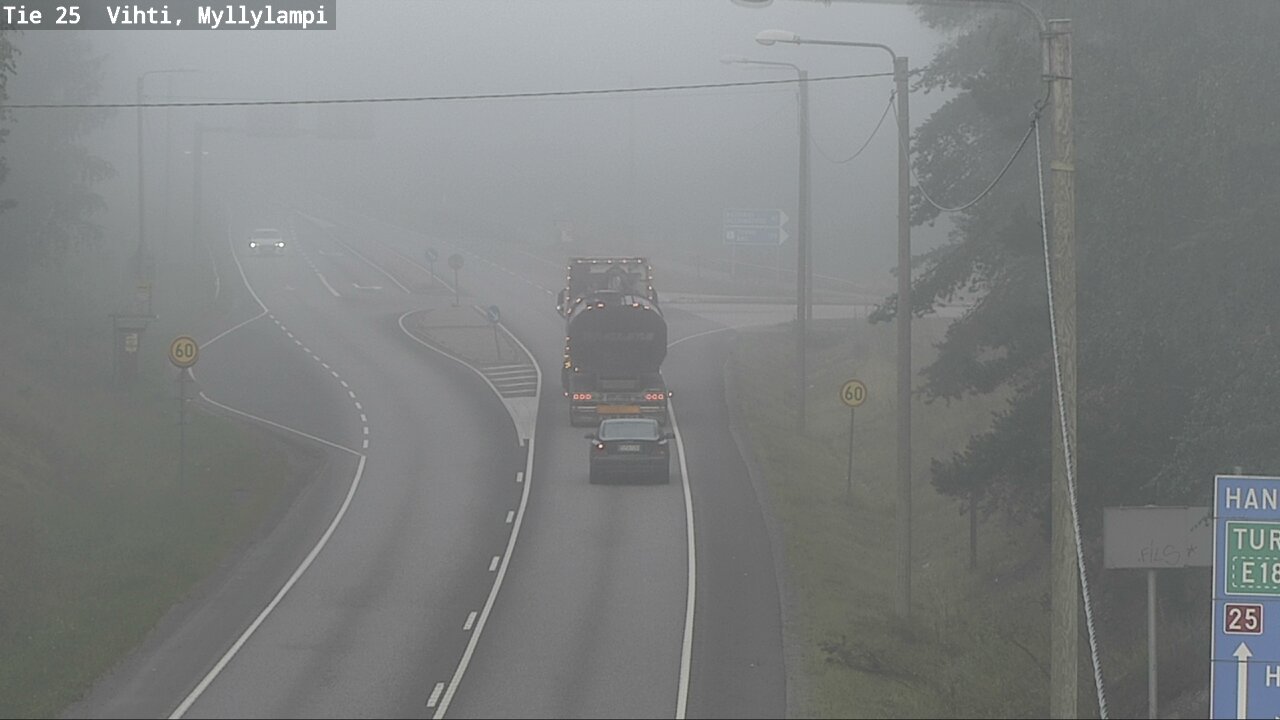 Weather Camera Image Väg 25 Lojo Myllylampi, Lohja, Uusimaa