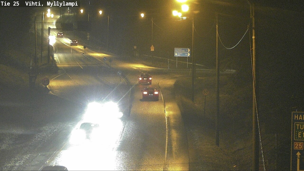 Weather Camera Image Väg 25 Lojo Myllylampi, Lohja, Uusimaa