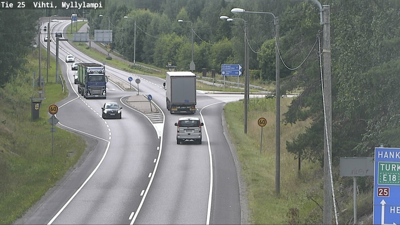 Weather Camera Image Väg 25 Lojo Myllylampi, Lohja, Uusimaa