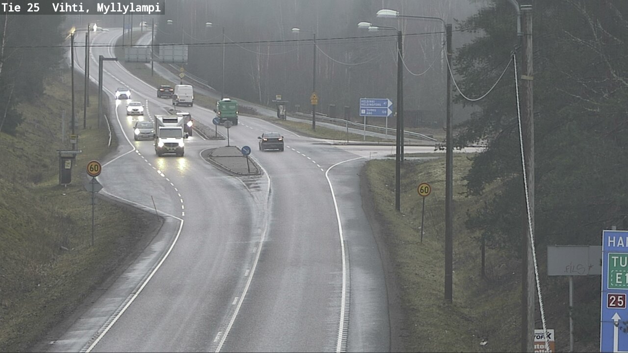 Weather Camera Image Väg 25 Lojo Myllylampi, Lohja, Uusimaa