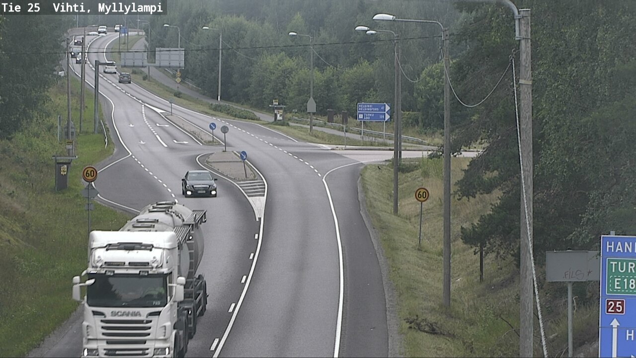 Weather Camera Image Väg 25 Lojo Myllylampi, Lohja, Uusimaa