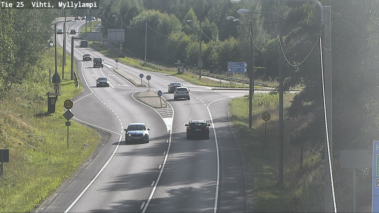 Weather Camera Image Väg 25 Lojo Myllylampi, Lohja, Uusimaa