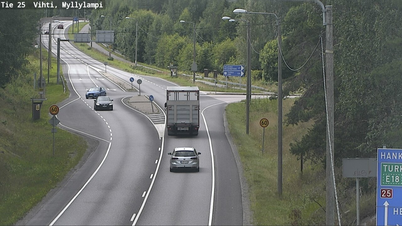 Weather Camera Image Väg 25 Lojo Myllylampi, Lohja, Uusimaa