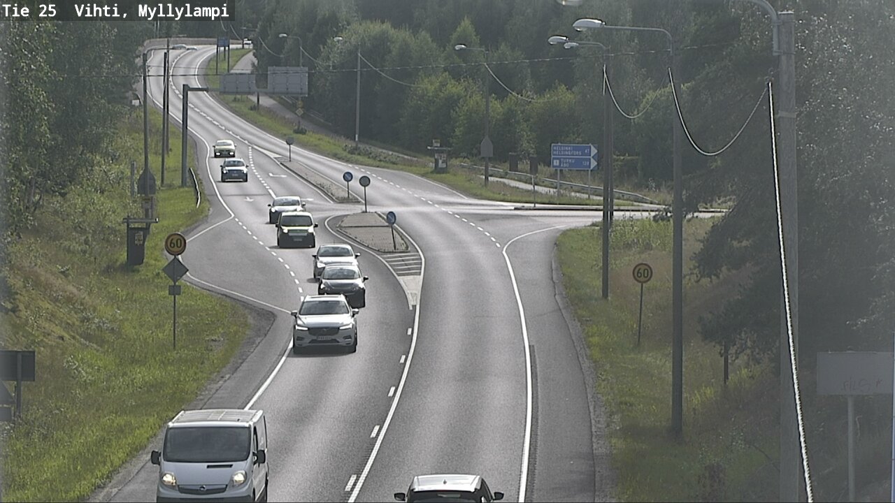 Weather Camera Image Väg 25 Lojo Myllylampi, Lohja, Uusimaa
