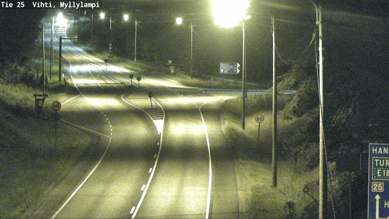 Weather Camera Image Väg 25 Lojo Myllylampi, Lohja, Uusimaa