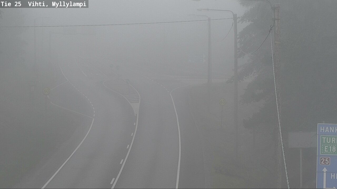Weather Camera Image Väg 25 Lojo Myllylampi, Lohja, Uusimaa