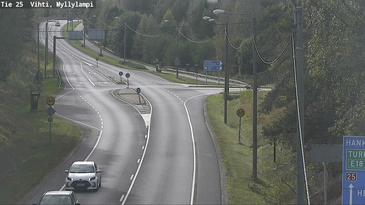 Weather Camera Image Väg 25 Lojo Myllylampi, Lohja, Uusimaa