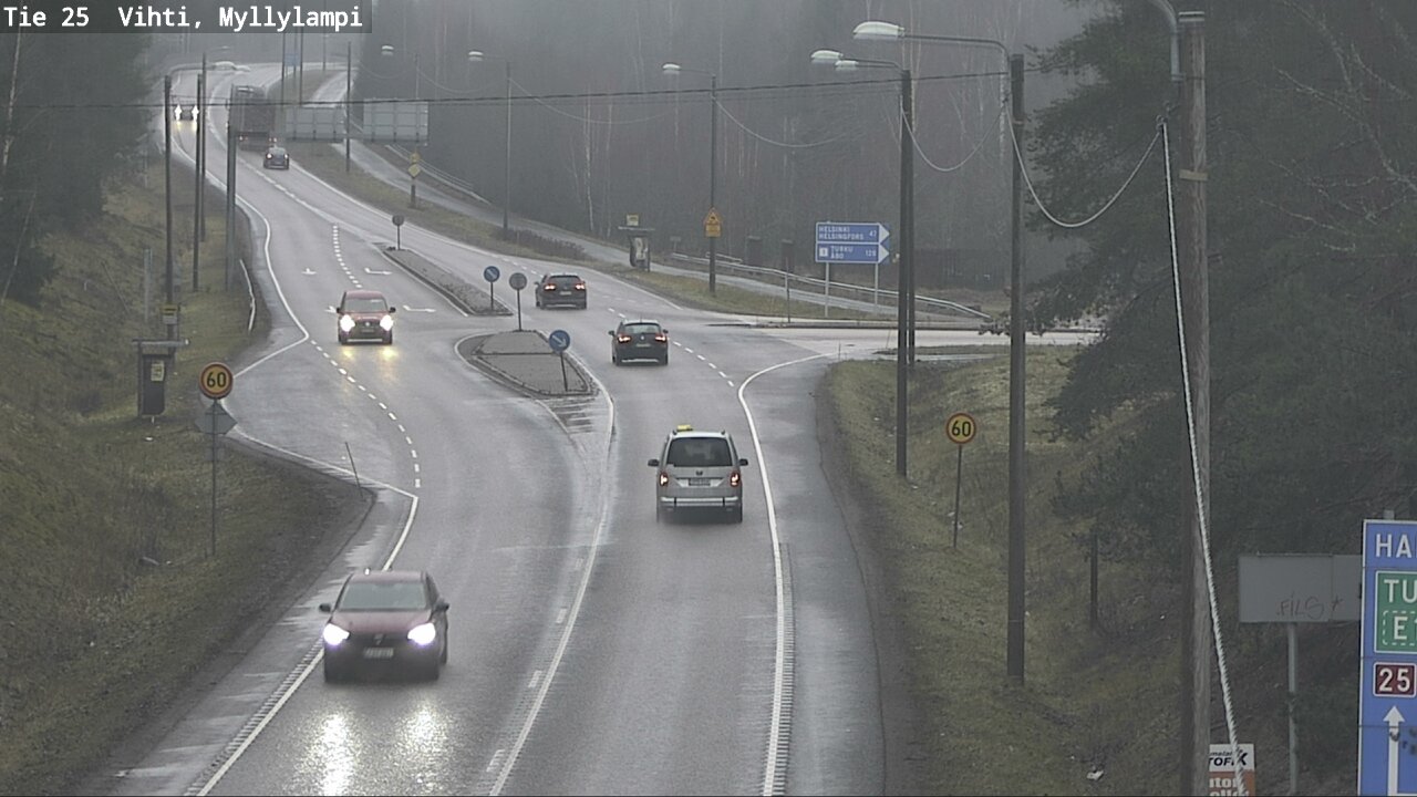 Weather Camera Image Väg 25 Lojo Myllylampi, Lohja, Uusimaa