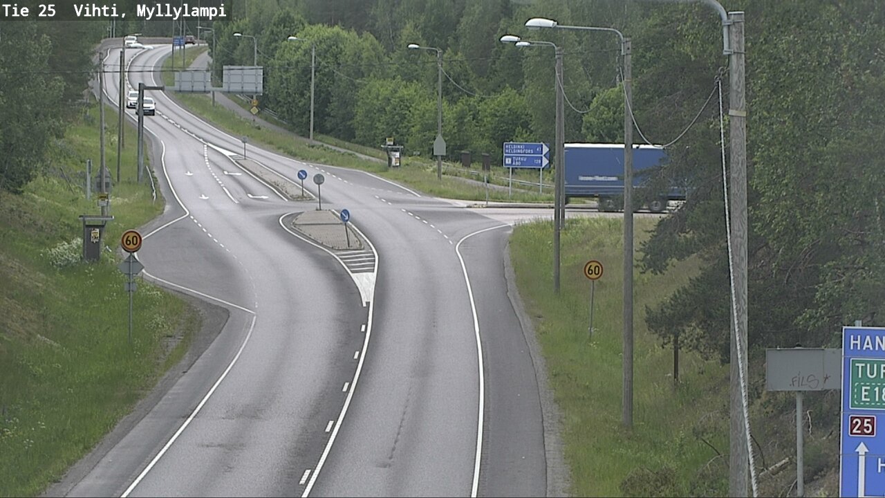 Weather Camera Image Road 25 Lohja Myllylampi, Lohja, Uusimaa