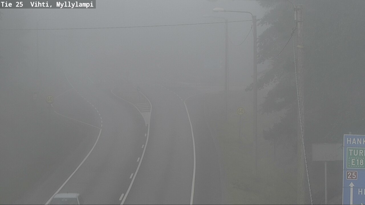 Weather Camera Image Väg 25 Lojo Myllylampi, Lohja, Uusimaa